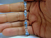 9.84ct natural aquamarine diamonds tennis bracelet 14kt vivid prime aqua blue