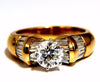 GIA Certified 1.78ct natural round diamond ring engagement 14kt cathedral