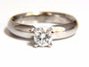 GIA Certified .51ct E.Vs2 natural round diamond ring platinum simplicity