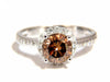 1.78ct natural fancy vivid orange brown diamond ring 18kt