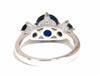 Natural Kyanite Sapphire diamonds ring 3.82ct. vivid blue 14kt