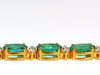 14.26ct bright vivid green natural emerald diamonds tennis bracelet 14kt