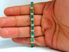 14.26ct bright vivid green natural emerald diamonds tennis bracelet 14kt