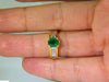 NATURAL 2.20CT VIVID GREEN EMERALD DIAMOND RING BAGUETTE VS