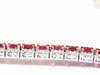 13.81ct bright vivid red natural ruby tennis bracelet 14kt three row