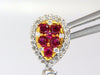 3.00ct natural deep red ruby diamond by yard dangle earrings 14kt.
