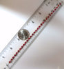 6.88ct bright red natural ruby diamonds alternating tennis bracelet 14kt