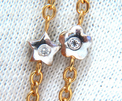 .50ct. open heart diamonds dangle necklace 14kt g/vs stars & heart