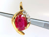 13.00ct Clarity enhanced ruby natural diamond earrings 14kt