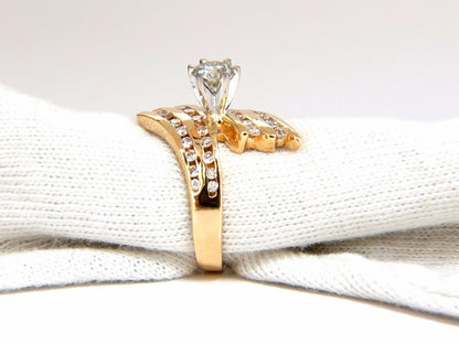 1.08ct diamonds channel mount bypass form ring mod cocktail 14kt