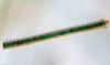 32CT NATURAL VIVID GREEN EMERALD DIAMOND BRACELET G/VS MULTIROW