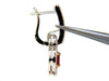 2.40CT NATURAL FINE GEM RED RUBY DIAMOND EARRINGS DANGLE HOOP 14KT