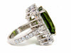 GIA Certified 18.58ct natural green peridot diamond ring 18kt