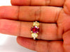 GIA Certified 4.53ct natural No Heat red ruby diamonds ring 18kt fancy yellows