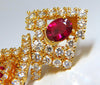 18.96ct GIA Certified natural red ruby diamond dangle earrings 18kt