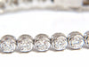 3.50ct natural diamonds tennis bracelet 14kt 7 inch