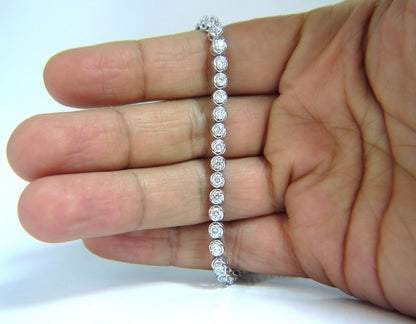 3.50ct natural diamonds tennis bracelet 14kt 7 inch