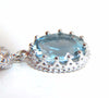 2.60ct natural aquamarines diamonds dangle earrings 14kt