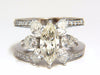 4.12ct natural diamonds marquise / pear eternity ring cocktail mod