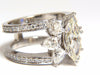 4.12ct natural diamonds marquise / pear eternity ring cocktail mod