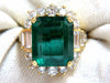 GIA Certified 17.60ct natural green emerald diamonds ring 18kt "F1"