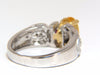 3.28ct natural yellow sapphire diamonds ring platinum