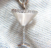 14kt Martini Charm Toggle Bracelet .15ct diamonds