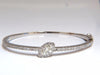 GIA Certified 1.84ct marquise diamond cluster halo bangle bracelet 14kt