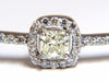 .95ct natural round diamond cluster halo bangle bracelet 14kt