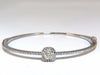 .95ct natural round diamond cluster halo bangle bracelet 14kt