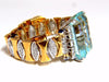 GIA Certified 56.05ct natural aquamarine diamonds bracelet Bohemian Deco