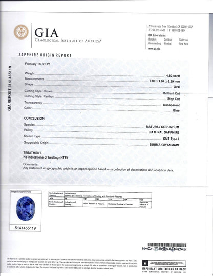 GIA 9.10CT NATURAL GEM NO HEAT SAPPHIRE DIAMOND RING COCKTAIL UNHEATED