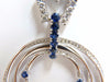 6.00ct Natural Diamonds Sapphire 3 Tier Dangle earrings 14kt Heart
