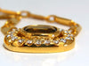 2.70ct natural orange brown sapphire diamonds necklace 18kt 14.25 inch