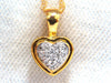 .10ct natural diamonds heart necklace 14kt yellow gold