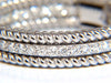 1.00ct natural diamond hoop earrings 14kt g/vs Barley Rope Twist 3D & Button