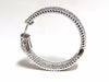 1.75ct natural diamond hoop earrings 14kt g/vs Barley Rope Twist 3D & Button