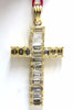 5.23ct natural diamonds baguette cross 18kt