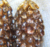 60.15ct Natural Fancy color briolette diamond dangle earrings 18kt grapevine