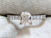 GIA 1.62ct. Cushion cut diamond ring 18kt H/VS