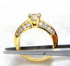 GIA Certified 2.51ct. Fancy Yellow Cushion cut diamond ring 18kt
