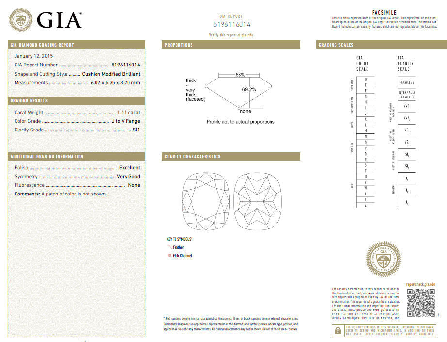 GIA Certified 2.51ct. Fancy Yellow Cushion cut diamond ring 18kt