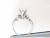 GIA Certified 1.40ct round diamond ring & Matching band Platinum H/VS