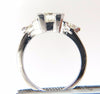 1.63ct Natural Princess cut diamond ring 14kt. Trilliants