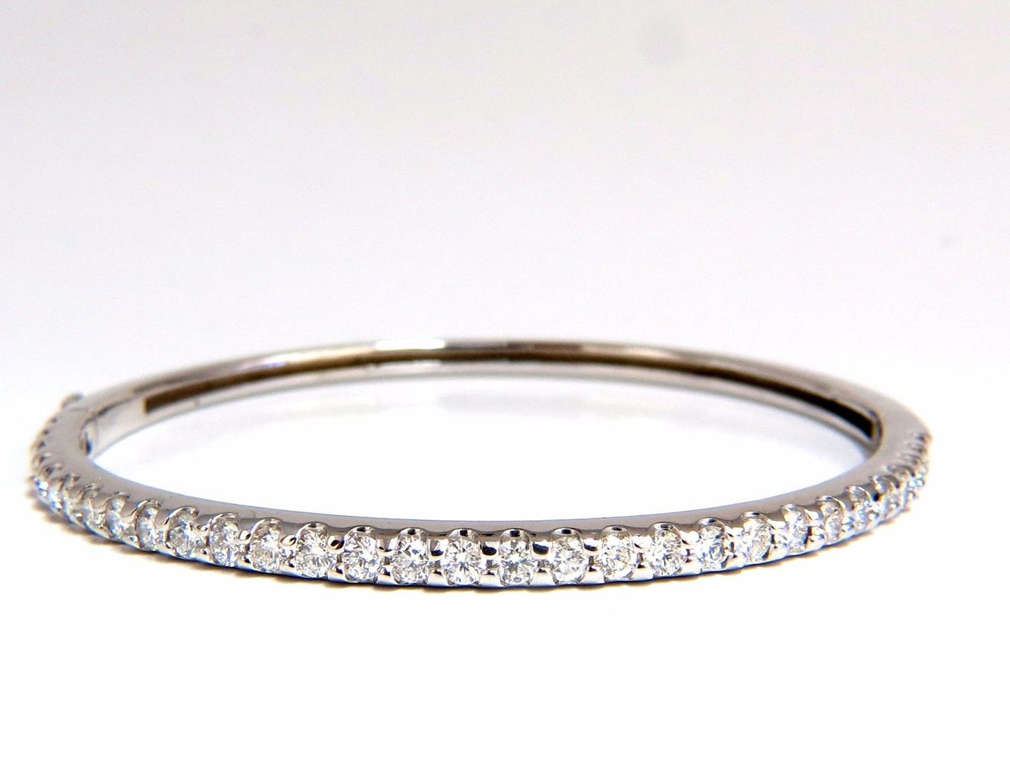 2.48ct natural round diamonds bangle bracelet g/vs common prong 14kt