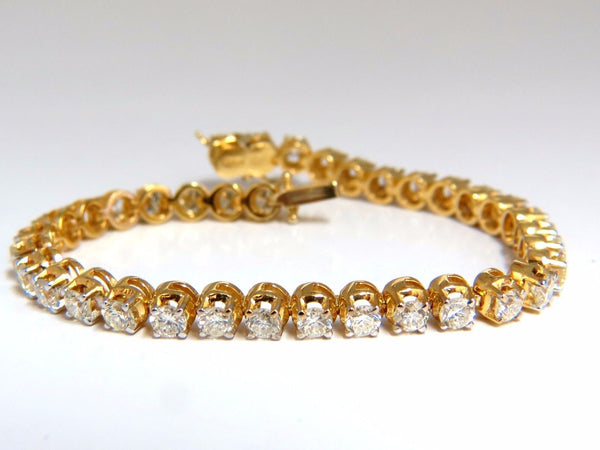5.40ct natural diamond tennis bracelet / Victorian High Profile Petite 14kt
