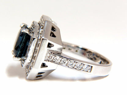 GIA Certified 4.07ct Natural No Heat Sapphire Diamond Ring Unheated