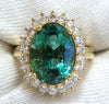 GIA Certified 8.60ct natural green emerald diamonds ring 18kt "F1" Halo Prime