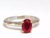 GIA Certified 1.23ct Natural Ruby Ring 18kt / Platinum Engagement