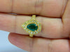 2.85ct Natural Pear Brilliant Emerald diamond ring 14kt G/Vs +Fancy Yellows